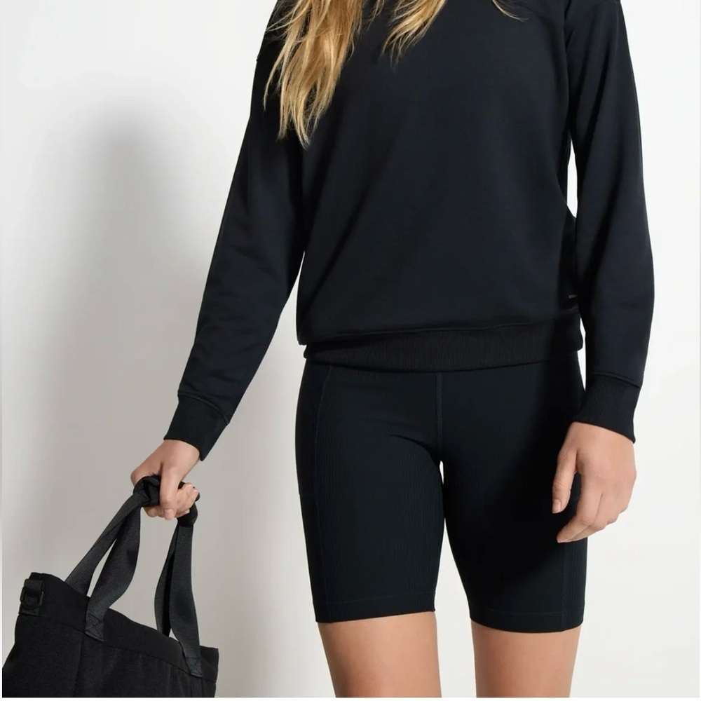 MONDETTA - THE ACTIVE RIBBED GRS Certified Nylon, Black Bike Shorts